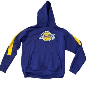 NBA Los Angeles Lakers Hooded Sweatshirt Size Medium Purple & Gold Sweater
